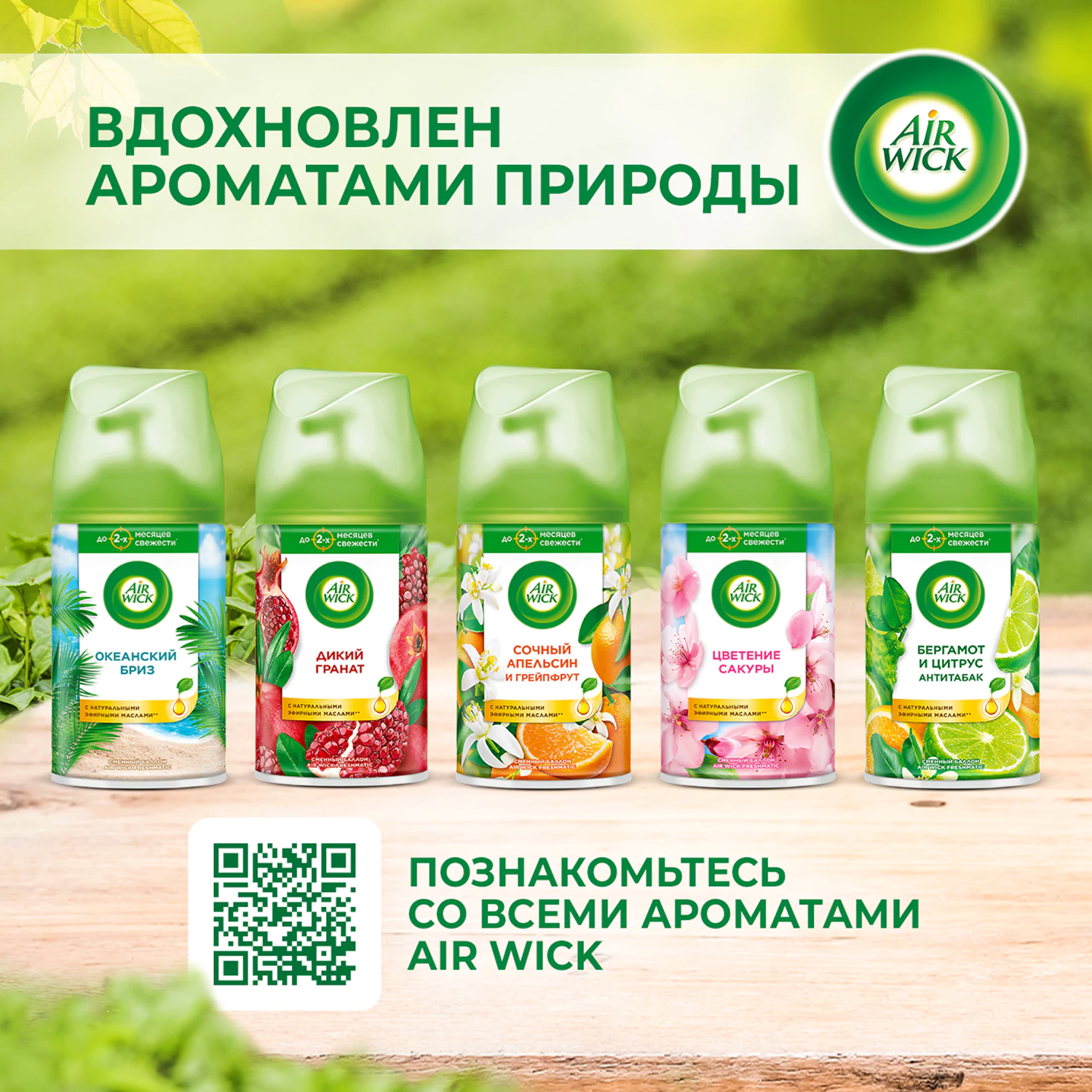 Сменный блок для освежителя воздуха Air Wick LifeScents Океанский бриз 250 мл